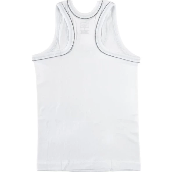 TUTKU 0130 ERKEK ÇOCUK SPOR ATLET 3 Adet  Beyaz 5 (9-10 YAŞ) - Resim 3