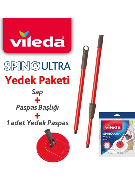 Vileda Spino Ultra Yedek Sap Başlık Yedek Paspas Paketi