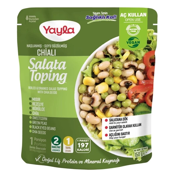 Yayla Haşlanmış Suyu Süzülmüş Chialı Salata 150 gr