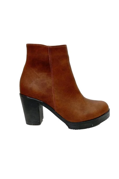 Efsun 2303-22 Yağlı Deri Fashion Fermuarlı Kadın Bot - Resim 3