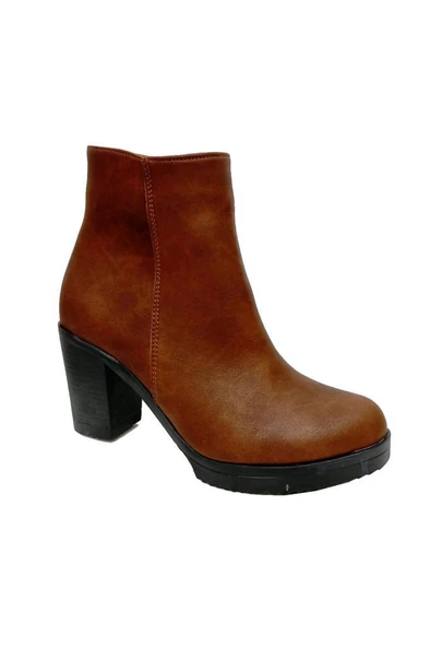 Efsun 2303-22 Yağlı Deri Fashion Fermuarlı Kadın Bot ürün görseli 1