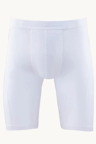 Tutku Elit Erkek Likralı Uzun Boxer - 3 Adet  Beyaz XL