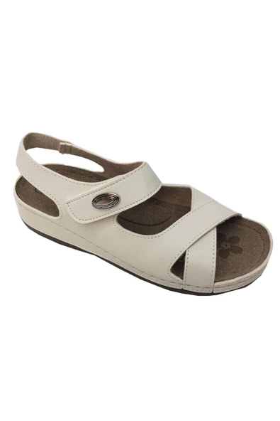 Carlaverde 5955 Anatomik Deri Kadın Sandalet