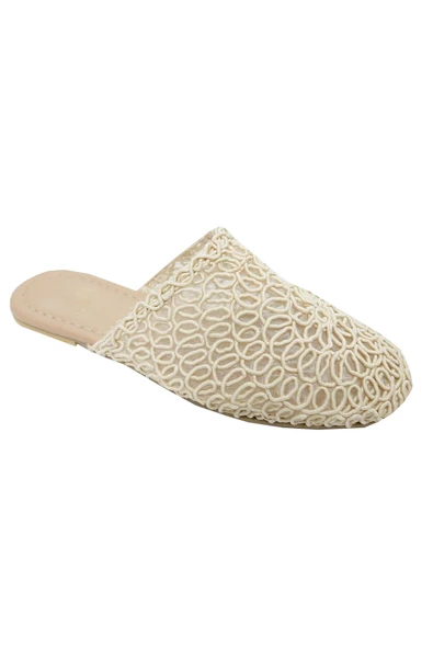 Melike Shoes 4002 Örgülü Trend Fashion Kadın Terlik - 7