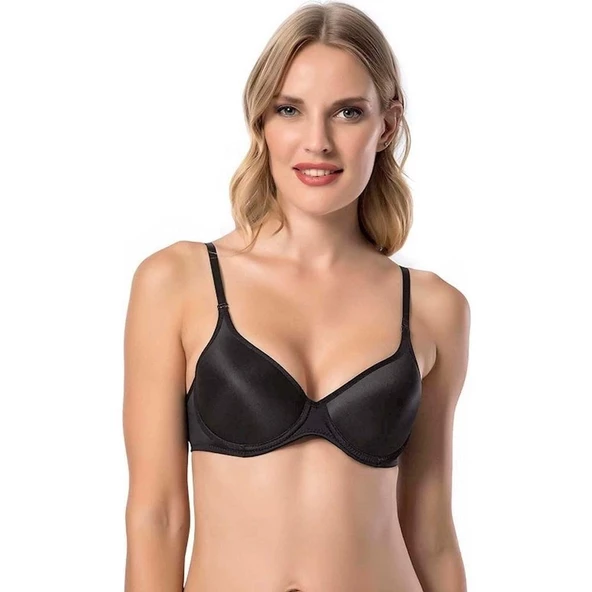 Le Jardin Jasmin Büyük Beden Penye Louse Sütyen 9600  Siyah 80B ürün görseli 1