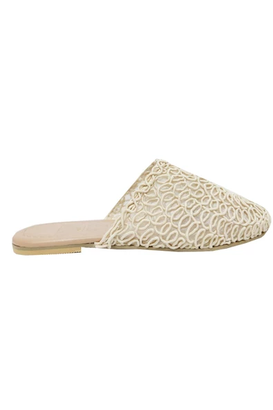 Melike Shoes 4002 Örgülü Trend Fashion Kadın Terlik - 8