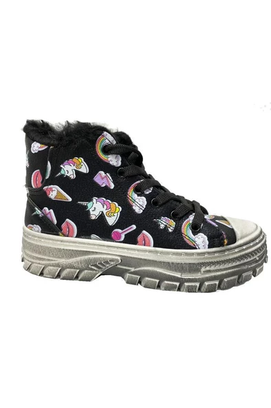 Cemre 3790 Sıvama Deri Kürklü Astar Kız Çocuk Bot 31-36 - 11