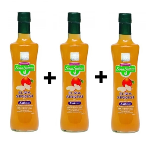 Katkısız Elma Sirkesi 500 G 3Ad, Lokman Sena Sultan
