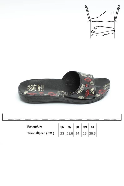 Gezer 13064 Relix Yapraklı Günlük Kadın Terlik - Resim 2