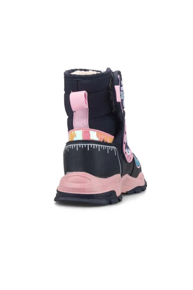 Alessio 2221F Kürklü Kız Çocuk Kar Botu Lacivert Pembe - 3