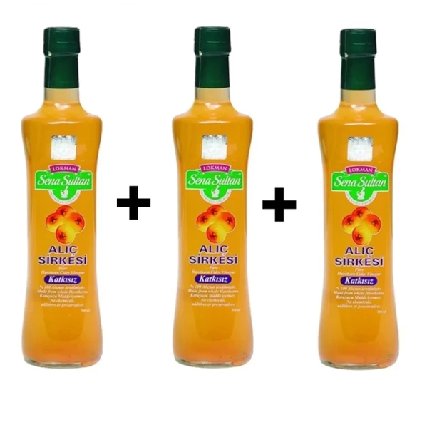 Katkısız Alıç Sirkesi 500 ML 3 Adet, Lokman Sena Sultan