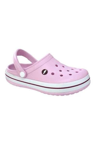 Akınal E195.Z.024 Medical Sabo Kadın Terlik Pudra Beyaz Bordo - Resim 2