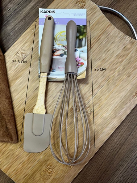 Kapris 2 Li Silikon Stapula Ve Çırpıcı Seti Kahverengi KAP-608 - 2