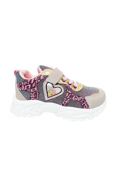 Callion 047-F Simli Kız Çocuk Sneakers Ayakkabı Gri 6 Simli - 2
