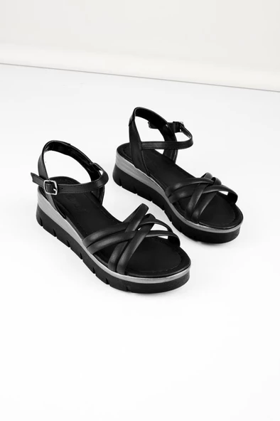 Fancy 2003-24 Deri Trend Fashion Kadın Sandalet - 4