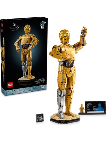 LEGO Star Wars C-3PO 75398 - Yetişkinler için İnşa Edilebilen Koleksiyonluk ve Nostaljik Droid Figürü Yapım Seti (1138 Parça)