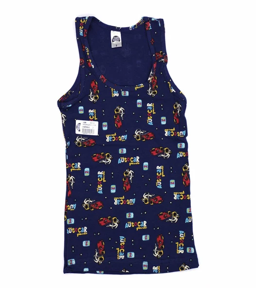 Gümüş Erkek Çocuk Likralı Desenli Atlet 3088 - 6 Adet  Karışık Renk 3 (5-6 YAŞ) - Resim 6