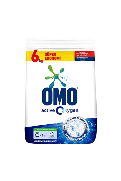 Omo Active Oxygen Toz Çamaşır Deterjanı 6 kg