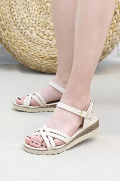 Fancy 203-23 Deri Fashion Kadın Sandalet