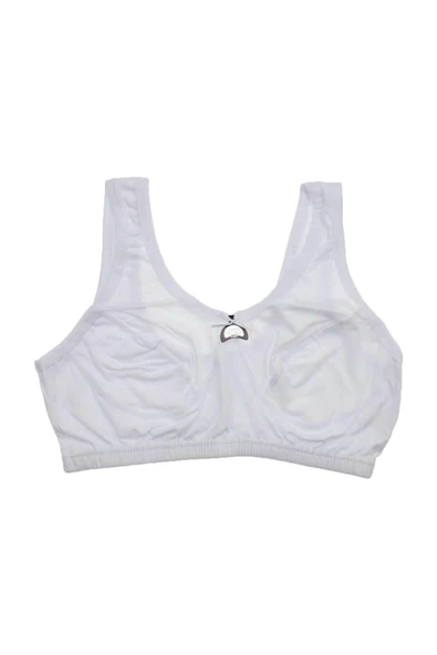 Gümüş Kadın Penye Body Sütyen 3049 - 6 Adet  Beyaz 90B - Resim 2