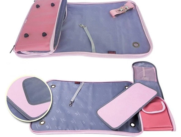 Kedi Köpek Omuz Askılı Taşıma Çantası Pembe 51x22x27 cm - 3