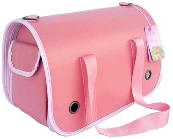 Kedi Köpek Omuz Askılı Taşıma Çantası Pembe 51x22x27 cm - 2