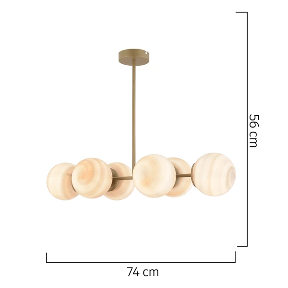 Apliqa ERDA 6LI ESKİTME AVİZE Modern Mutfak Yemek Masası Üstü Yatak odası Salon Avize - Resim 5