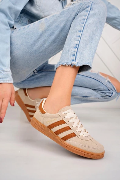 Adidas spezial bej kahve bayan sneaker - 2