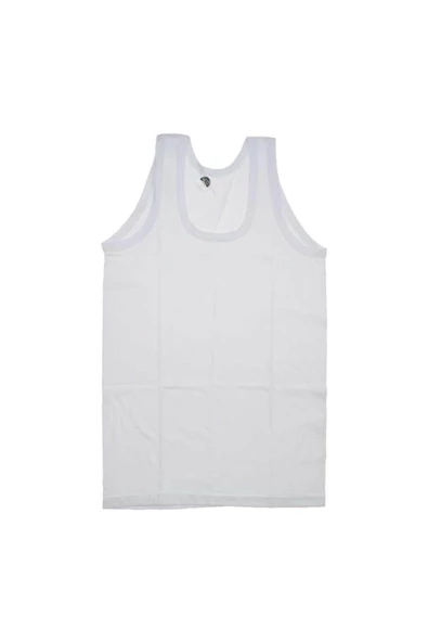 Gümüş Erkek Çocuk Penye Askılı Atlet 3021 - 6 Adet  Beyaz 5 (9-10 YAŞ) - Resim 3