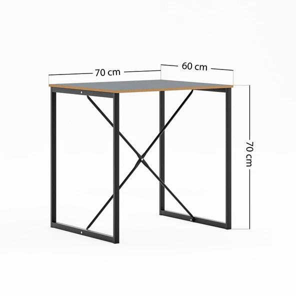 Eportatif Mutfak Masası Minderli 2 Kişilik Balkon Masa Takımı Füme 1494 - Resim 11