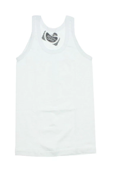 Gümüş Erkek Çocuk Penye Askılı Atlet 3021 - 6 Adet  Beyaz 2 (3-4 YAŞ) ürün görseli