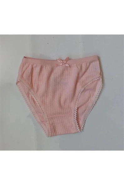 Berrak Kız Çocuk Modal Kaşkorse Bikini Külot 2574 - 12 Adet  4 No:6-7 Yaş Somon - Resim 4