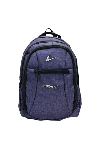 Escape 307-24  Laptop Bölmeli Çizgili Kumaş Sırt Çanta - 4