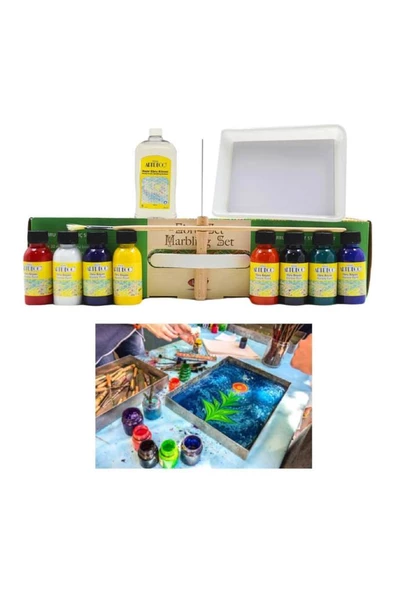 Ebru Başlangıç Seti 8 Renk X 30 ml (A4 TEKNELİ) - 1