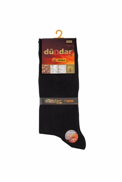 Dündar Erkek Modal Micro Lcyralı Plus Dikişsiz Soket Çorap 4124 - 12 Adet   Siyah 40-44