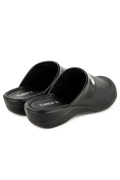 Muya 32926 Ness Deri Sıcak Astar Anatomik Kadın Halı Terlik - 3