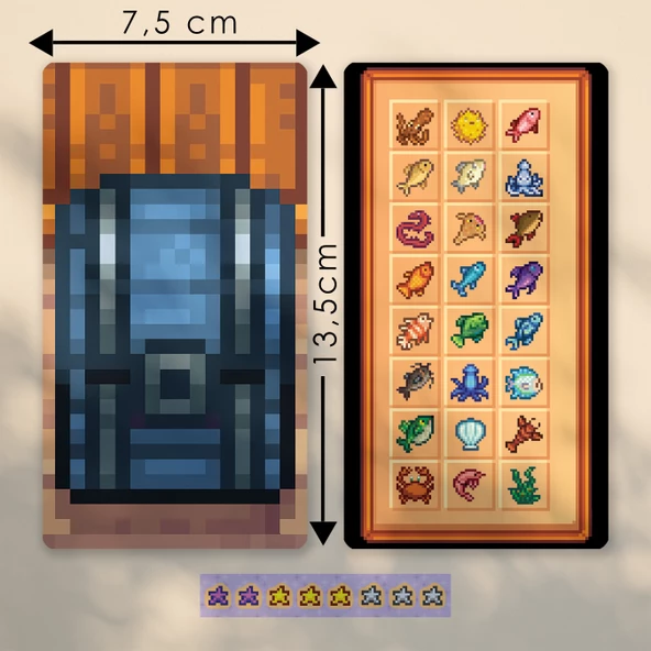 Stardew Valley Mavi Sandık - Balık Kapaklı Sticker
