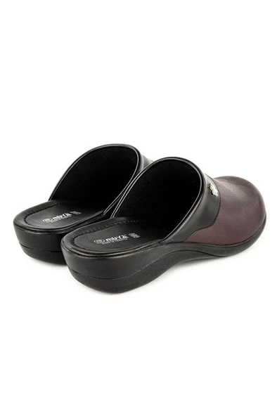 Muya 32926 Ness Deri Sıcak Astar Anatomik Kadın Halı Terlik - 6