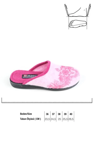 Gezer 13741 Termal Kumaş Kadın Halı Terlik - Resim 2