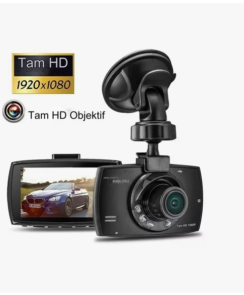 Geniş Açı, Gece Görüş, Döngü Kayıt ile 1080P FHD Araba DVR Pano Kamera Video Kaydedici