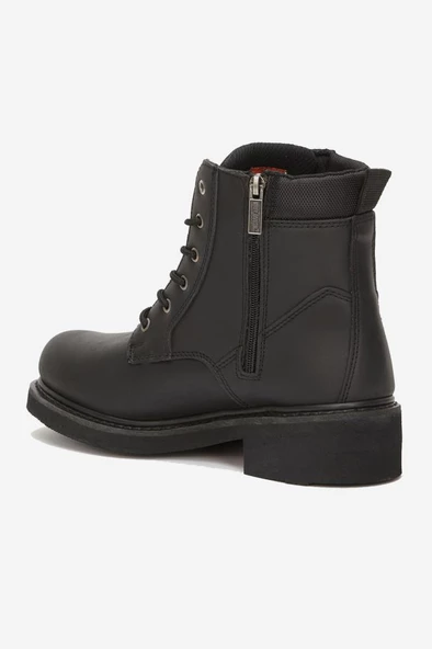 Harley Davidson Jim Hakiki Deri Bot 36-40 Black Yağlı Deri - Resim 3