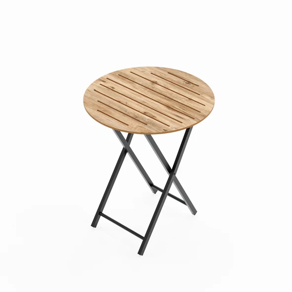 Eportatif Bahçe Masası Katlanır Bistro Masa Yuvarlak Çam 1487 - 2