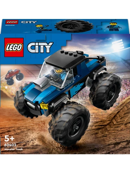 LEGO City Mavi Canavar Kamyon 60402 - 5 Yaş ve Üzeri Çocuklar için Kamyonet İçeren Yaratıcı Oyuncak Yapım Seti (148 Parça)