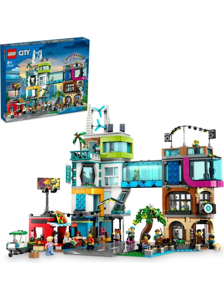 LEGO City Şehir Merkezi 60380 - 8 Yaş ve Üzeri Çocuklar İçin Çok Özellikli, Yeniden Yapılandırılabilir, Modüler Oyun Seti İçeren Yaratıcı Oyuncak Yapım Seti (2.010 Parça)