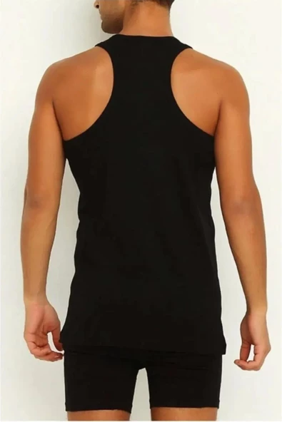 Yıldız Erkek Modal Likralı Spor Atlet 77/79 - 6 Adet  Siyah 2XL ürün görseli