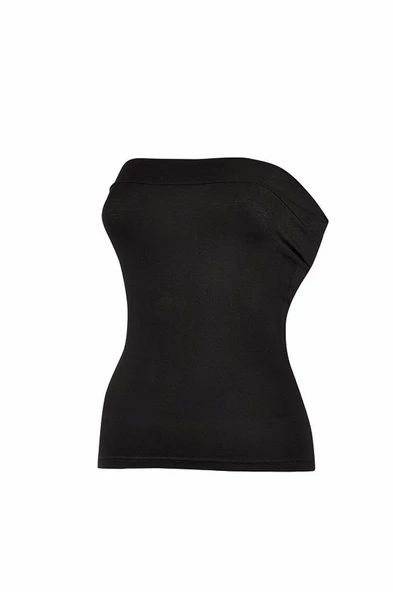 Yıldız Bayan Straplez Atlet Renk Seçenekli  Siyah S ürün görseli 1