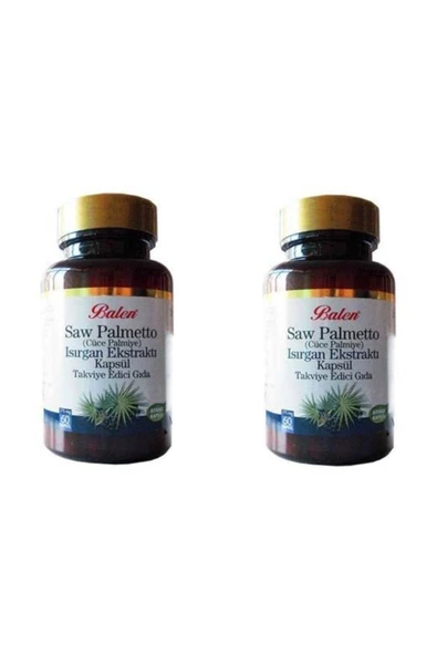 2 Adet  Saw Palmetto Cüce Palmiye Isırgan Ekstraktı 375mg 60