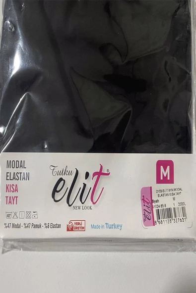 Tutku Elit Kadın Modal Likralı Kısa Tayt 2103 - 3 Adet   Siyah L - Resim 4