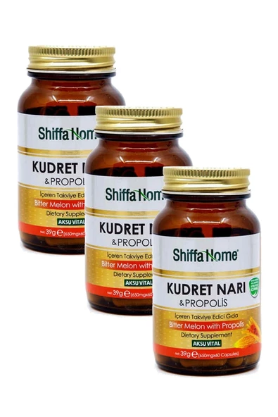 Kudret Narı Propolis 650 Mg 60 Kapsül X 3 Adet