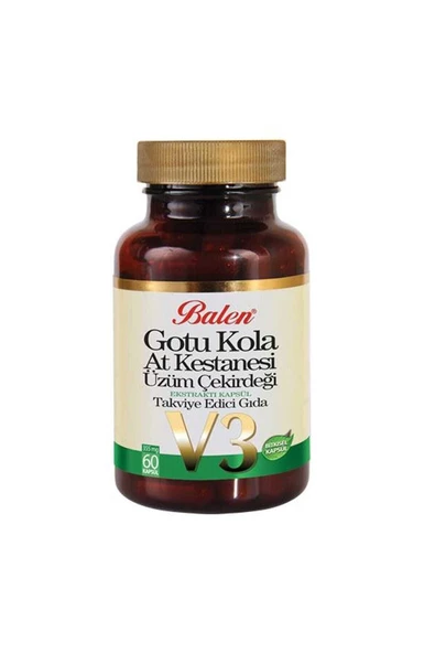 Gotu Kola At Kestanesi Üzüm Çekirdeği Ekstraktı 60 Kapsül